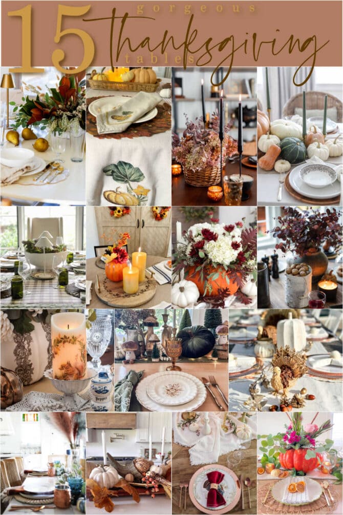 Elevate your Thanksgiving table with 15 fresh and inspiring centerpiece ideas for 2023. From elegant to eclectic, we've curated a selection of stunning table settings that will make your Thanksgiving feast a memorable one. Discover creative ways to adorn your table with seasonal accents, thrifted finds, and modern twists on traditional decor. Your Thanksgiving gathering will be a visual delight with these captivating centerpiece ideas.