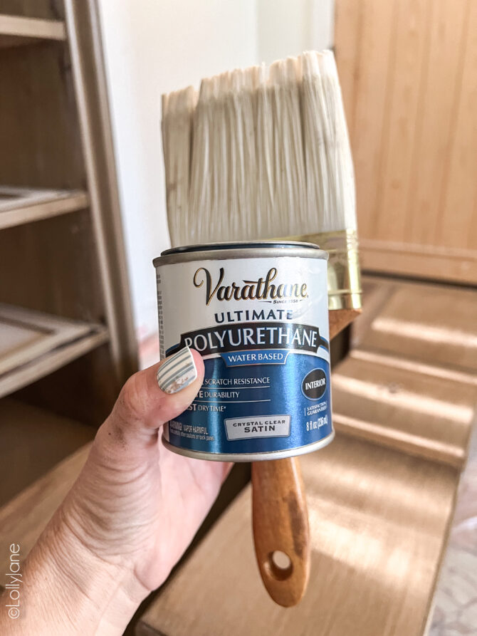 Protect your refinished furniture! Love this polyurethane that goes on like butter and has a subtle shine to it!